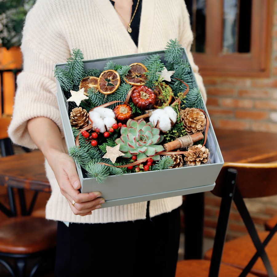 N0058 | Hộp hoa noel 58