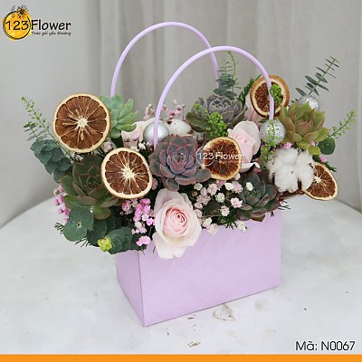 N0067 | Giỏ hoa noel 67
