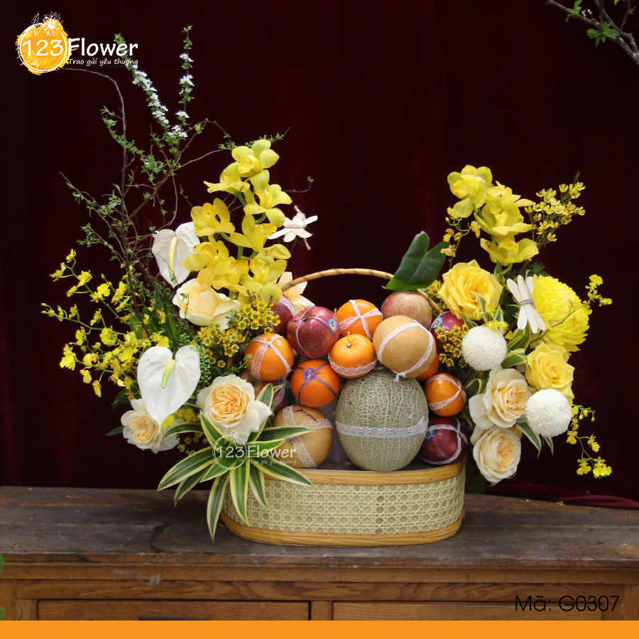 G0307 | Giỏ hoa và trái cây 307