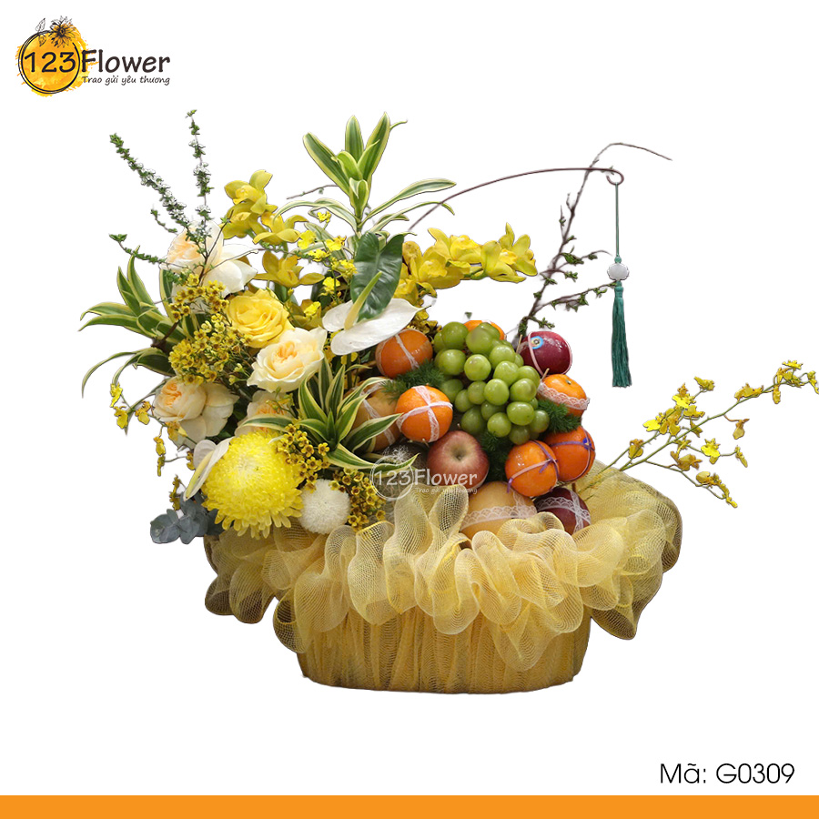 G0309 | Giỏ hoa và trái cây 309