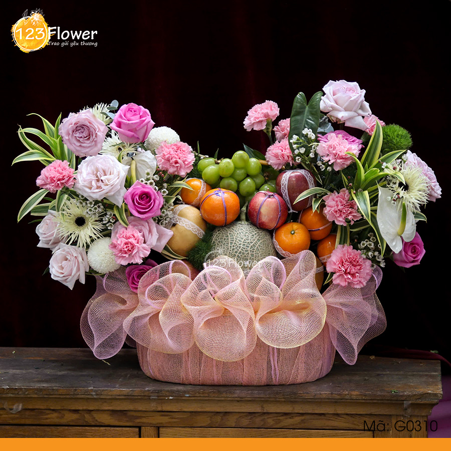 G0310 | Giỏ hoa và trái cây 310