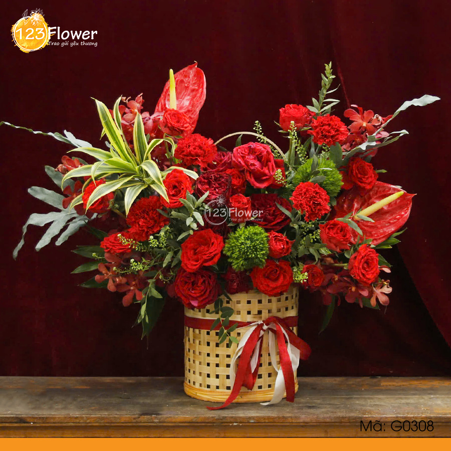 G0308 | Giỏ hoa 308