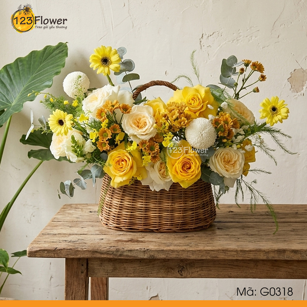 G0318 | Giỏ hoa 318
