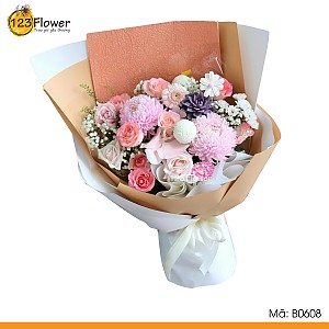 B0608 | Bó hoa 608 - "Pink"