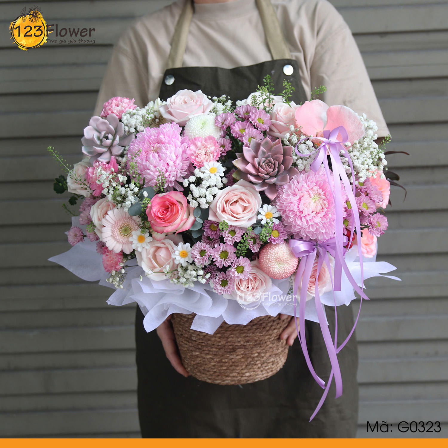 G0323 | Giỏ hoa 323